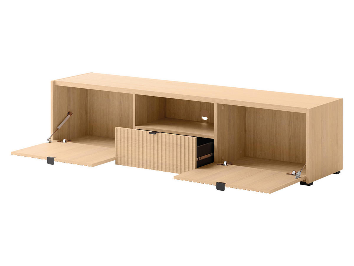 TV-ELEMENT Cyliza 2K1SZ - Eichefarben/Graphitfarben, Holzwerkstoff/Kunststoff (179/43/40cm) - MIRJAN24