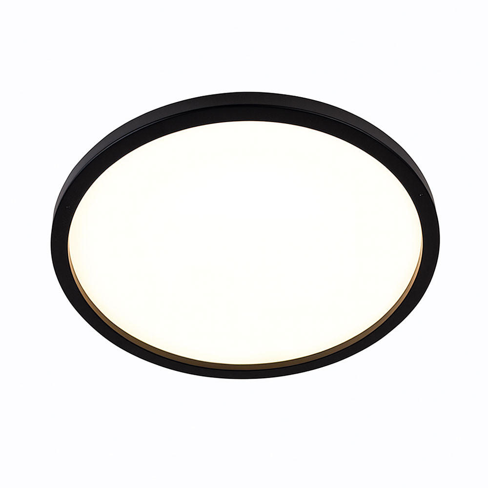 LED DECKENLEUCHTE Backlight Schwarz - Schwarz, Kunststoff (42.5/42.5/3.4cm) - Briloner