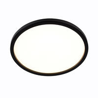 LED DECKENLEUCHTE Backlight Schwarz - Schwarz, Kunststoff (42.5/42.5/3.4cm) - Briloner