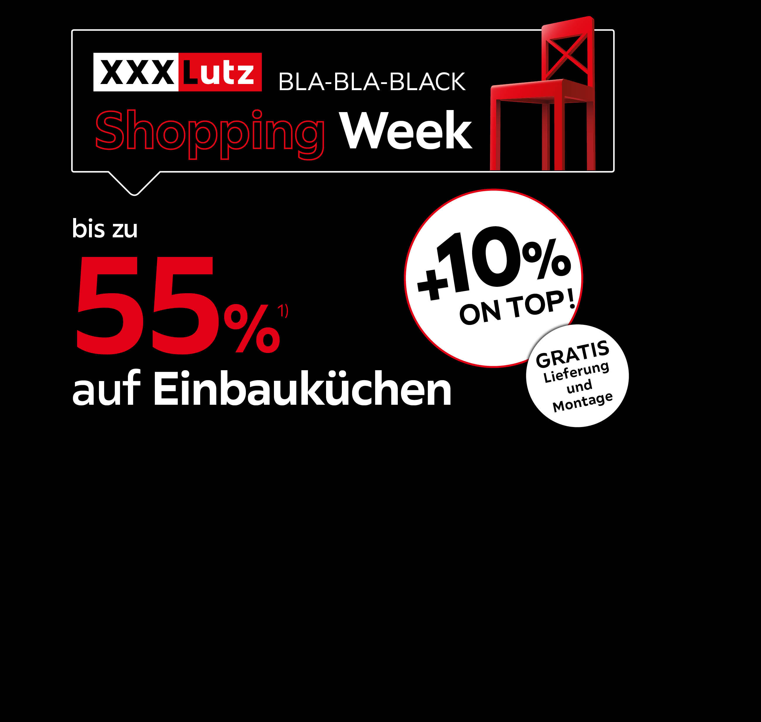 55% auf Einbauküchen