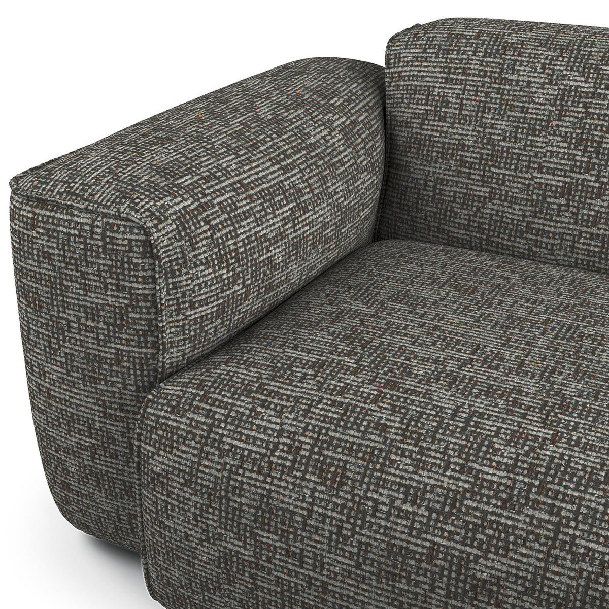 ECKSOFA mit XL-Longchair - Schwarz/Grau, Kunststoff/Textil (260/171cm) - home24