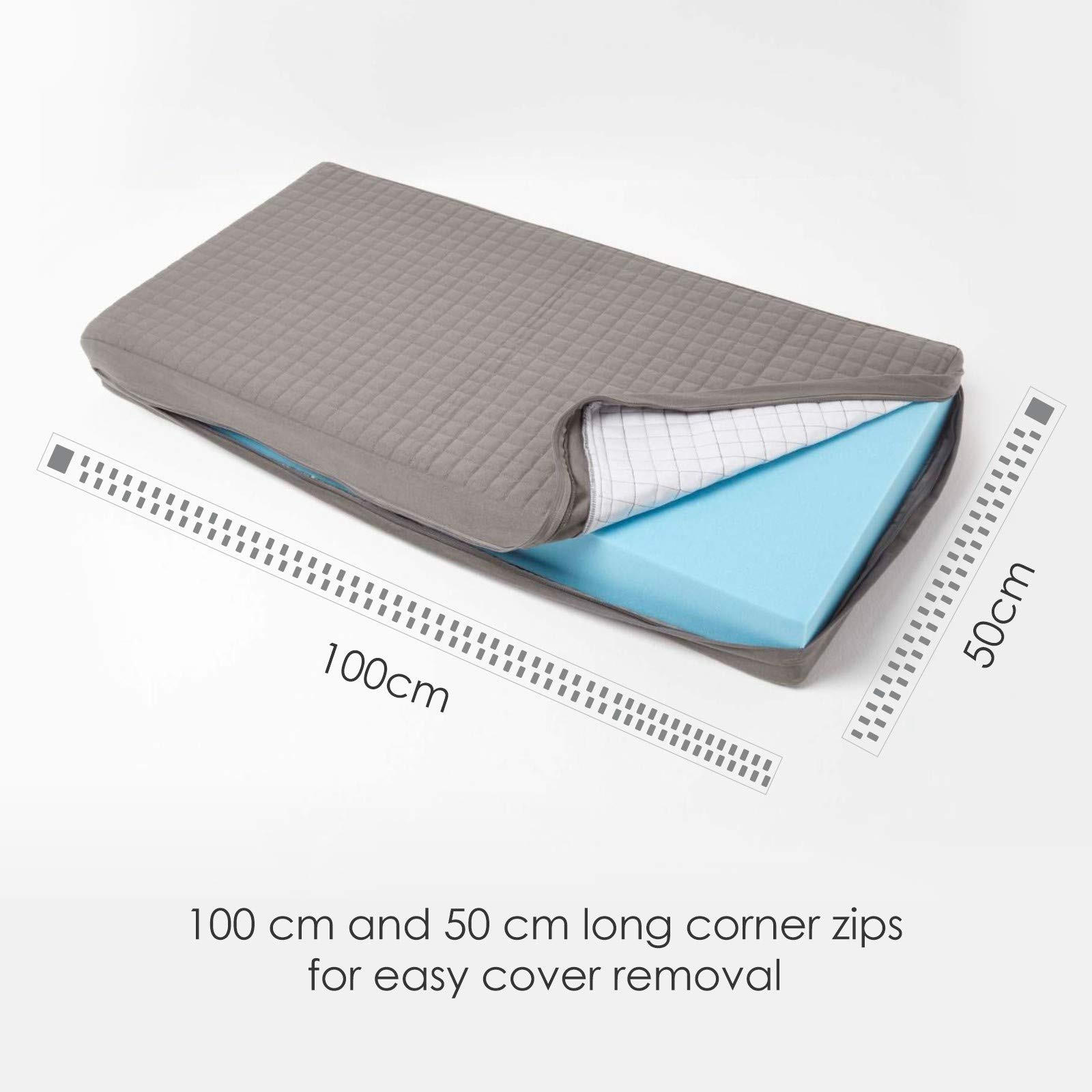 SOFA-AUFLAGE grau 100/50/10 cm – Sitzkissen orthopädisch - Grau, Textil (100/50/10cm) - Homescapes