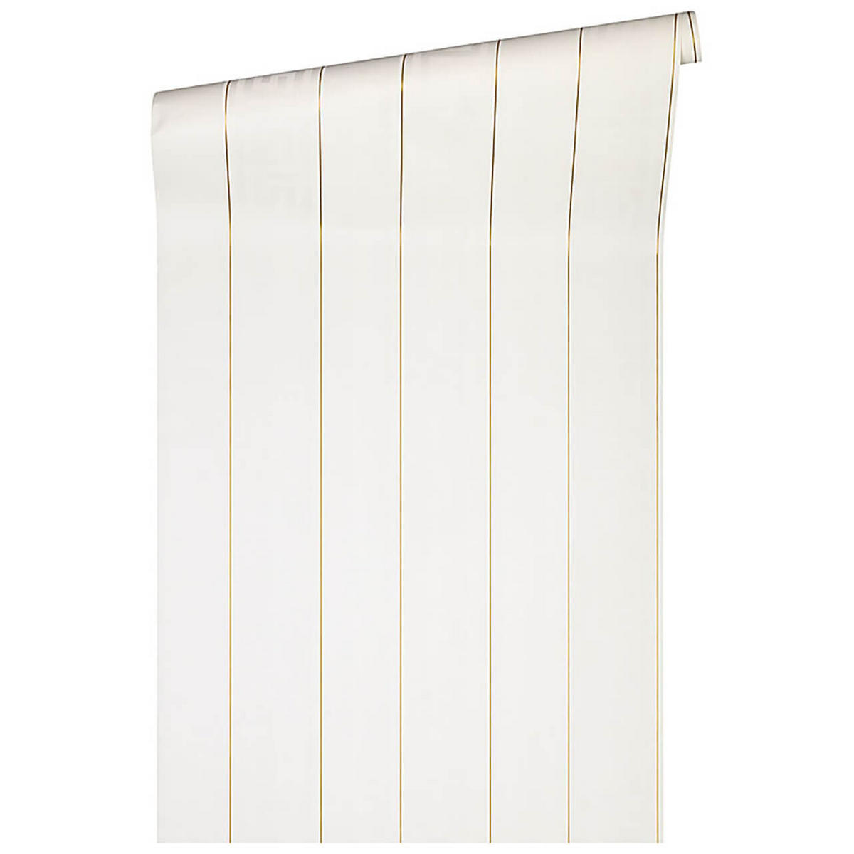 VLIESTAPETE 70/1005 cm - Goldfarben/Weiß, Kunststoff/Textil (70/1cm) - KUNSTLOFT