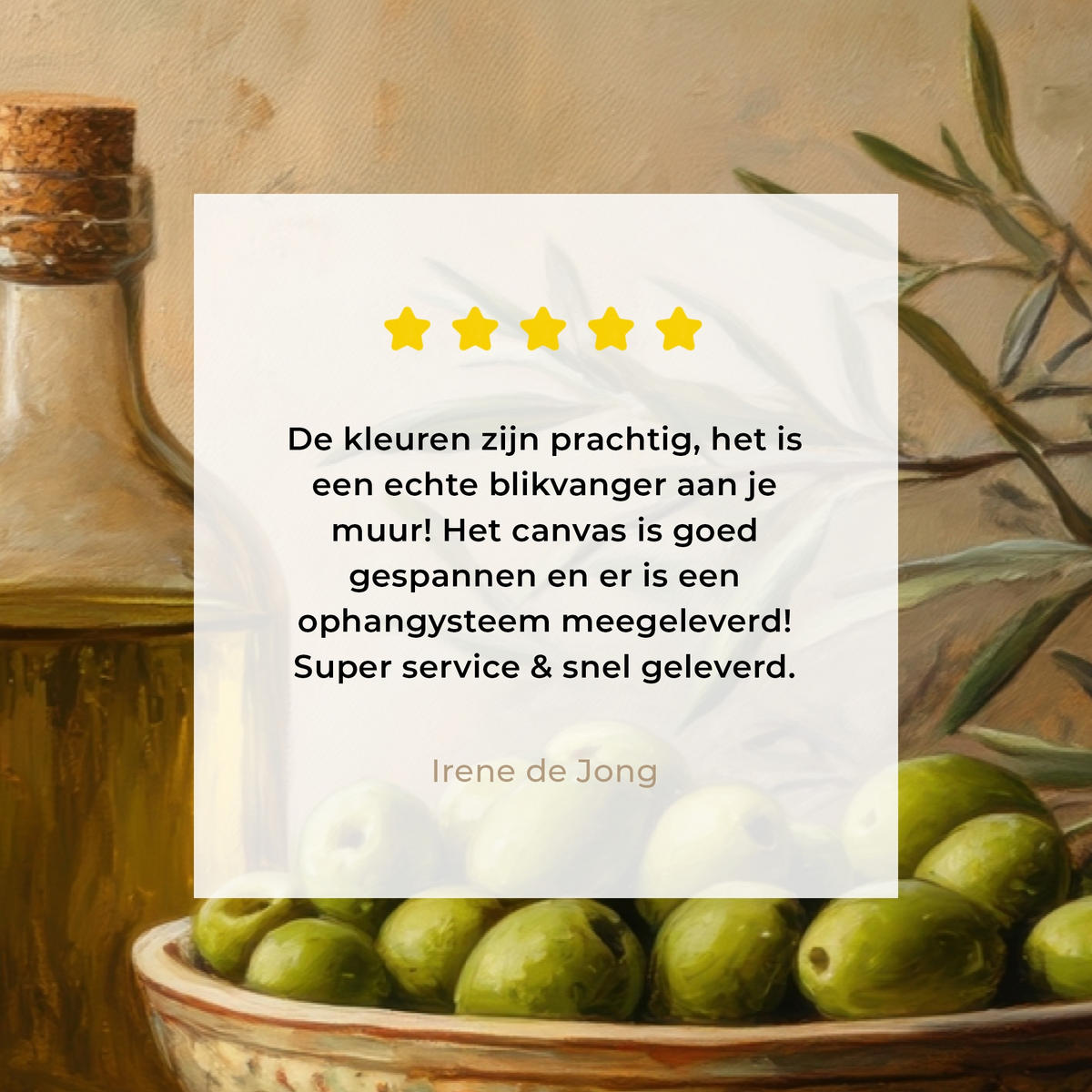 LEINWANDBILD Oliven - Stilleben - Vintage Wohnzimmer Groß 120x80 cm - Olivgrün, Textil (120/80cm) - MuchoWow