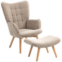 OHRENSESSEL, Relaxsessel, Braun - Braun, Holz (72/101/80cm) - HOMCOM