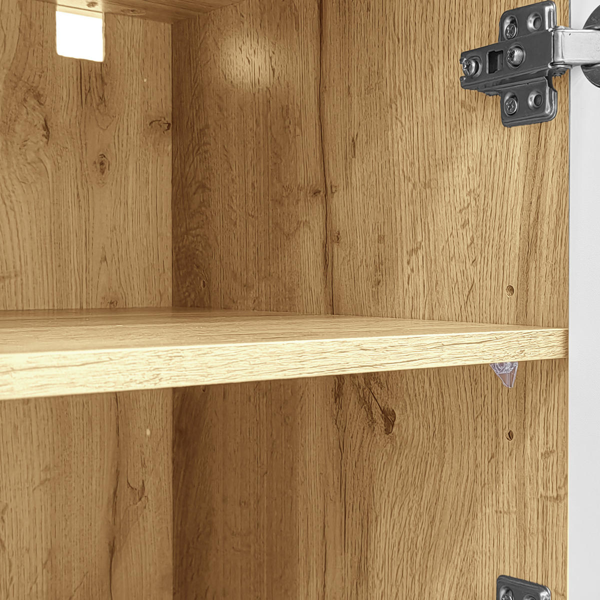 KOMMODE aus Spanplatte 120x76,5x37cm in Weiß mit LED-Lichtstreifen - Weiß, Holzwerkstoff (120/37/76.5cm) - Modfu