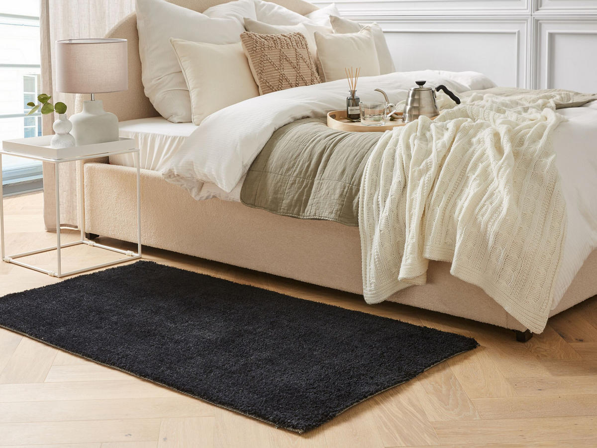 SHAGGY-TEPPICH Demre 150/80 cm - Schwarz, Kunststoff (80/150cm) - Beliani