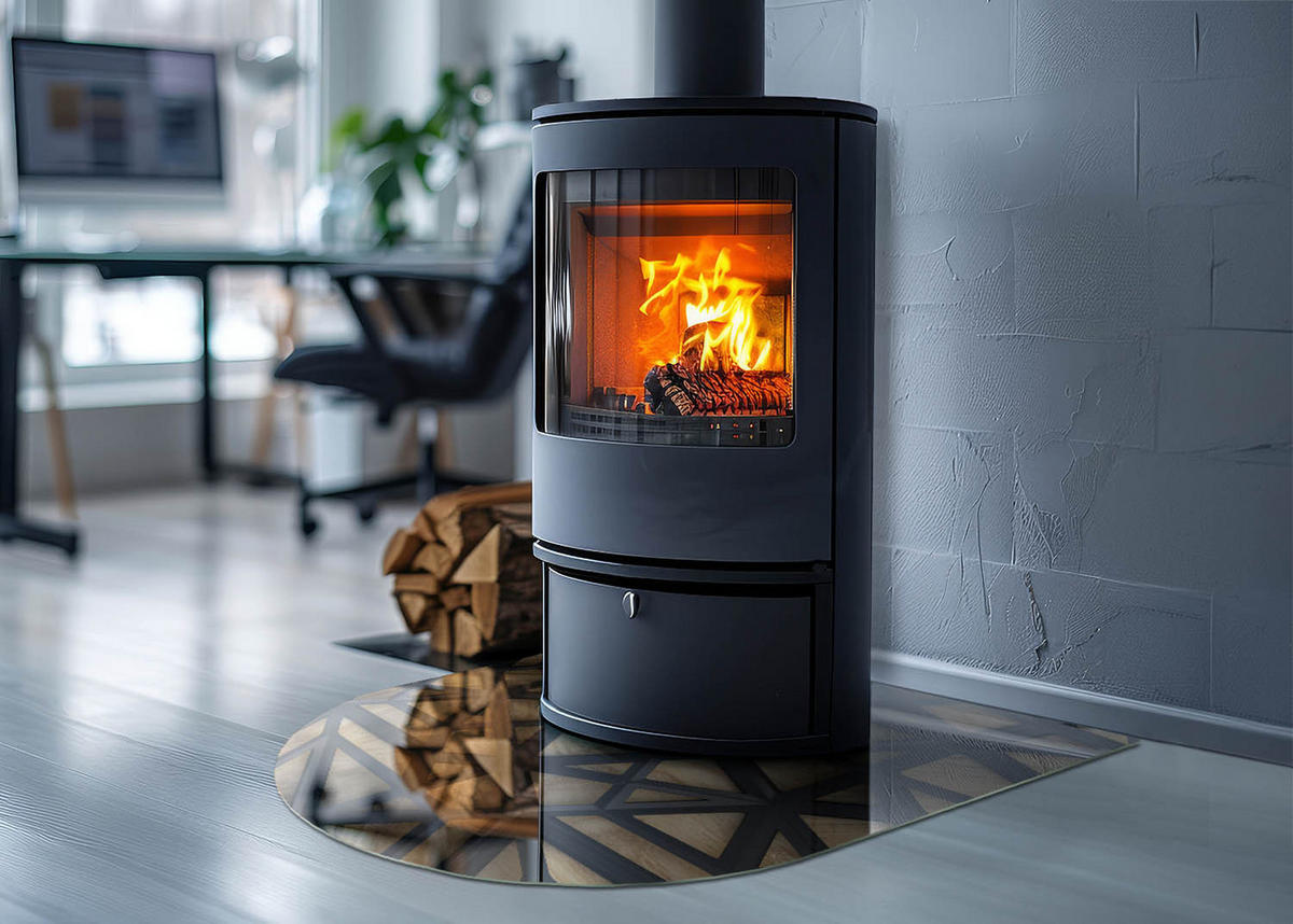 GLASPLATTE für Kamin 80x70 cm Braun - Braun, Glas (80/70/0.4cm) - ArtPrintCave