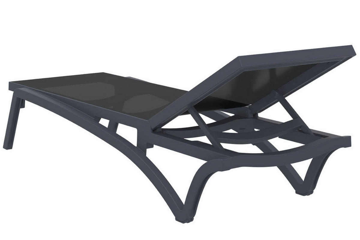 SONNENLIEGE Pacira dunkelgrau - Grau, Kunststoff (68/35/195cm) - TPFGarden