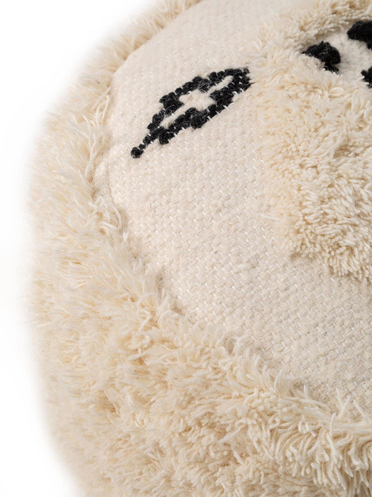 POUF Shawn Ivory 45x45x25 cm - Beige, Textil (45/25/45cm) - KUNSTLOFT