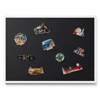 MAGNETTAFEL 70x50 cm Weißer Rahmen Farbe Schwarz - Schwarz Hochglanz, Metall (70/50/0.4cm) - TULUP
