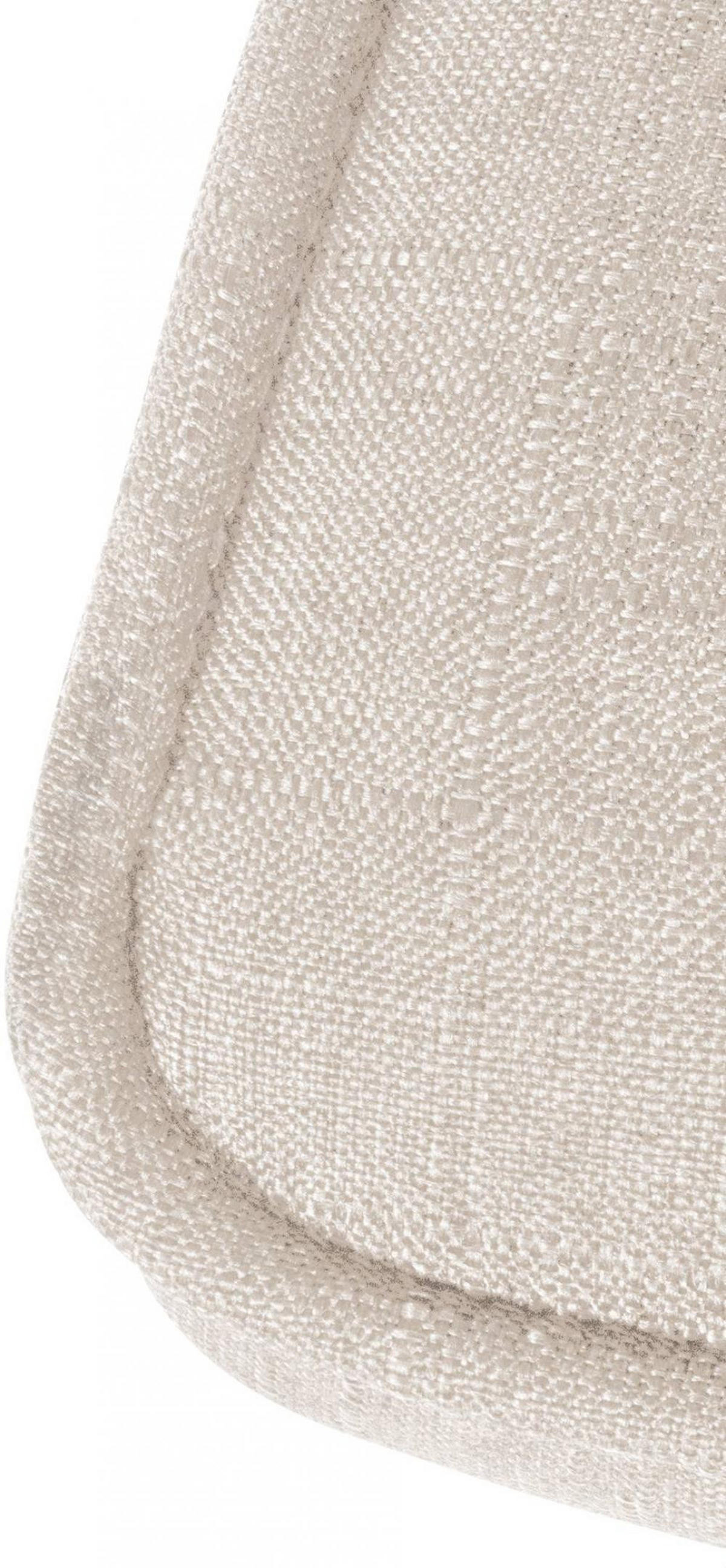 BARHOCKER Stoff creme - Chromfarben/Creme, Textil/Metall (45/112/54cm) - CLP