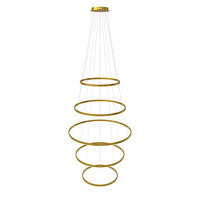 LED-HÄNGELAMPE 5er Ring Gold Ø 60 | 80 | 100 | 80 | 60cm - Goldfarben, Metall (1.3/100/3.3cm) - s.luce