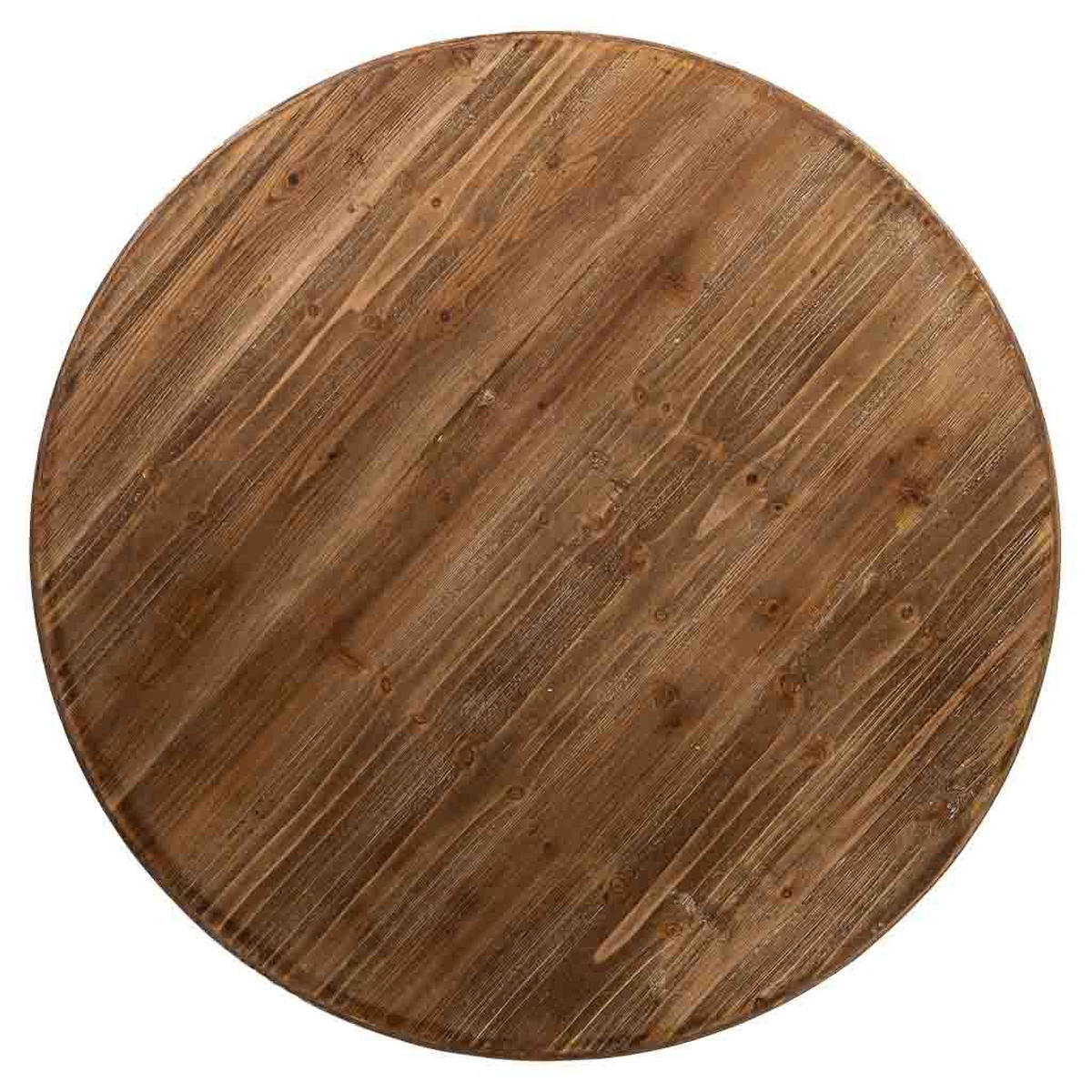 RUNDTISCH aus Holz mit gealtertem Finish D80x80x79h cm - Weiß, Holz (80/80/79cm) - Wanderlust