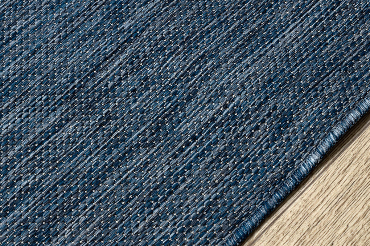 MATTA, löpare SISAL SION A5165A Melange Platt vävd mörkblå 80/300 cm - Blå, Textil (80/300cm) - rugsX