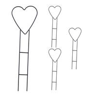 4xRANKHILFE - Schwarz, Kunststoff/Metall (14.5/48/0.5cm) - Relaxdays