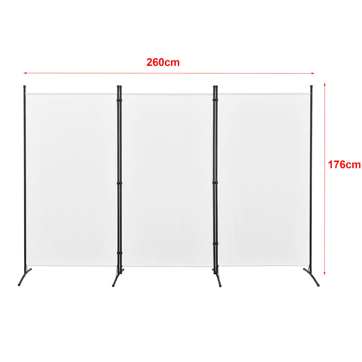 SICHTSCHUTZ Teruel - Weiß, Textil/Metall (260/0.1cm) - [en.casa]