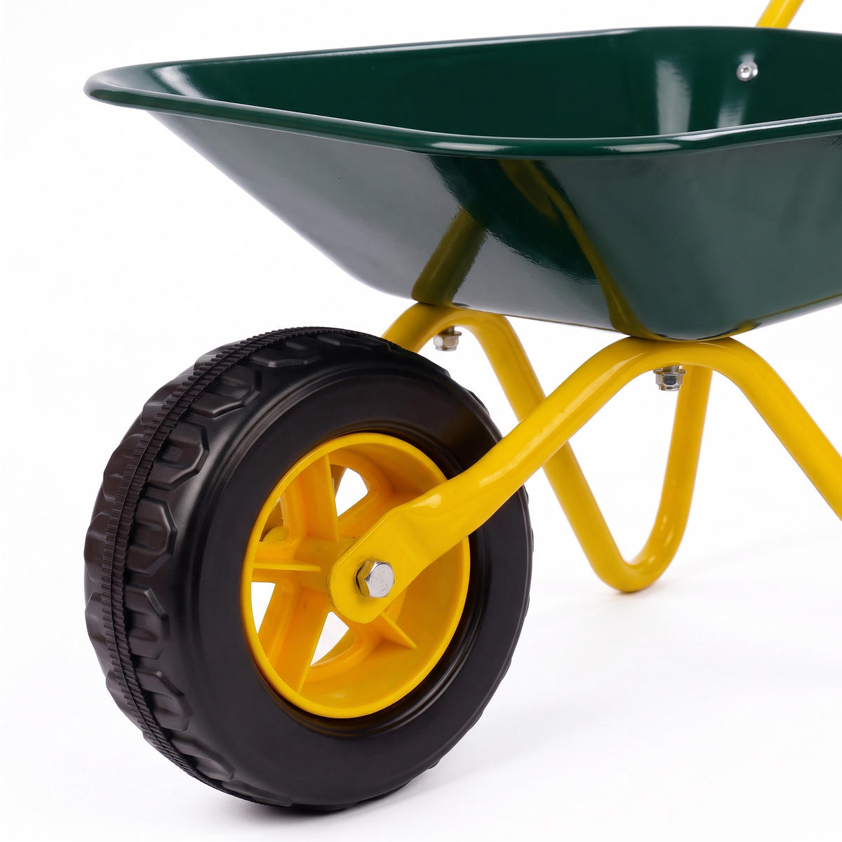 SKOTTKÄRRA Grön för barn metall - Mörkgrön, Metall/Plast (74/43/36cm) - Relaxdays
