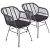 SESSEL Cinta Schwarz 2er-Set - Schwarz, Kunststoff (56/84/60cm) - Happy Garden