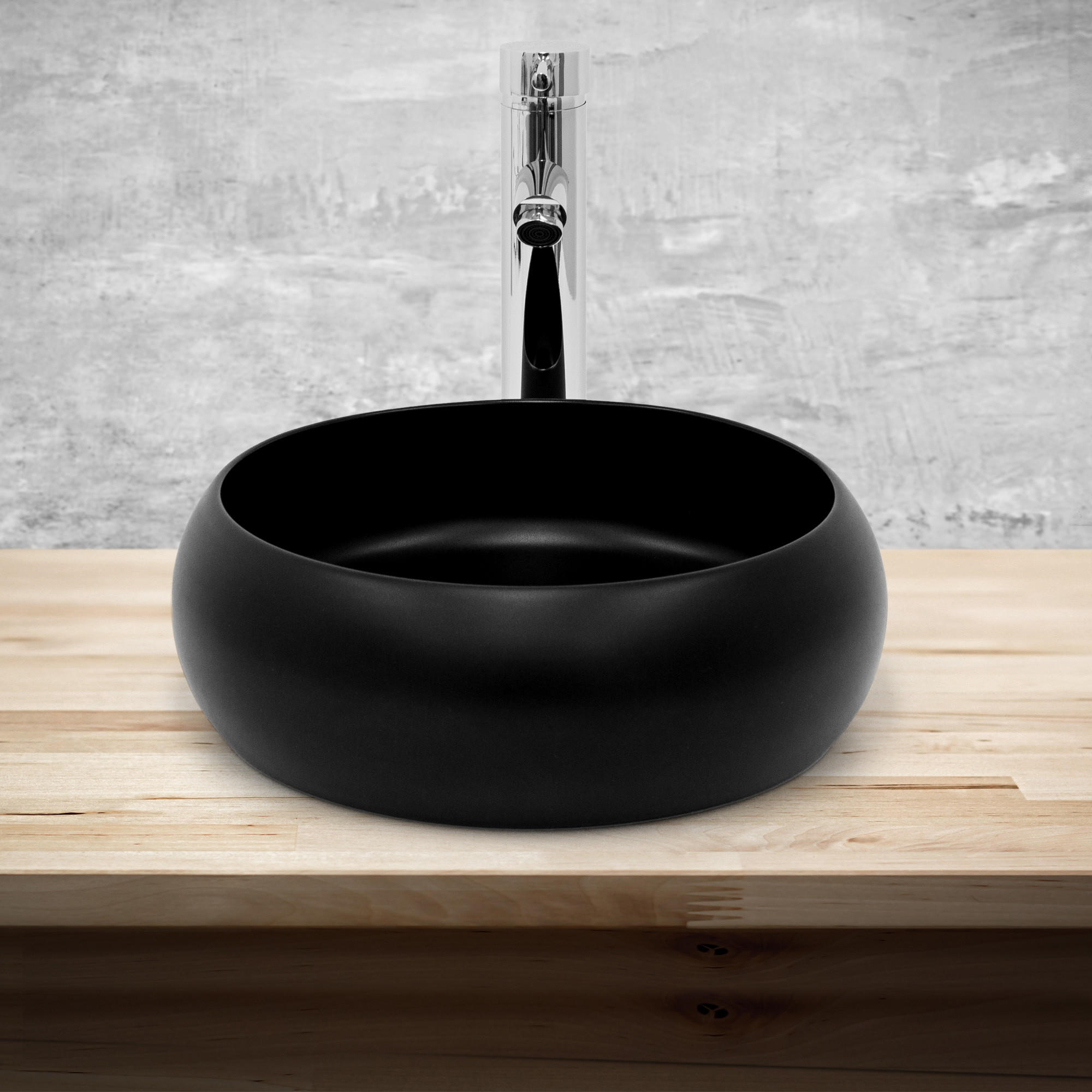 WASCHBECKEN - Schwarz, Keramik (35/30/35cm) - ML-DESIGN