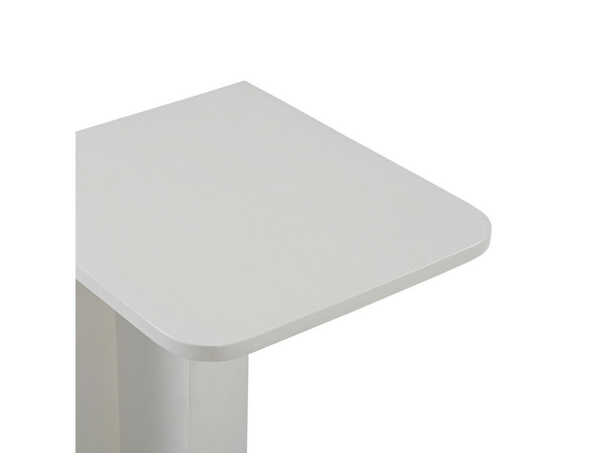 BEISTELLTISCH Jade Mangoholz Weiss Weiss - Weiß, Holz (40/35/70cm) - Villa Möbel