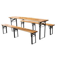 DINING-LOUNGESET Naturfarben 3-teilig 220 cm - Naturfarben, Metall - Kaket
