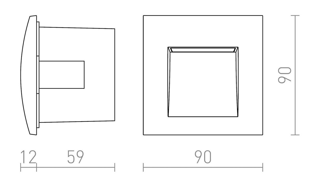 AUSSENLEUCHTE GORDIQ S Weiß 5 W IP65 - Weiß, Metall (9/9/12cm) - Rendl