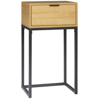 KONSOLENTISCH Naturholz Melamin in Holzoptik Stahl 1 Stück - Beige, Kunststoff (40/30/76cm) - GiPP