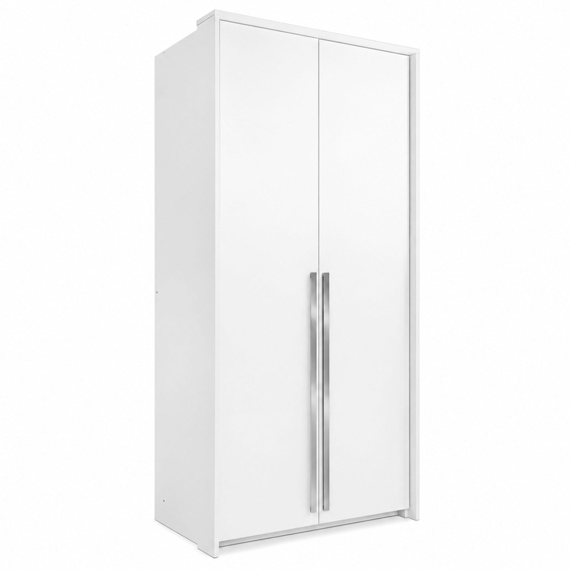 Beautysofa Drehtürenschrank Weiß 105x217x65 cm