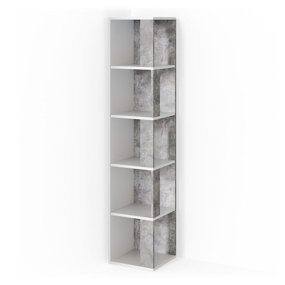 ECKREGAL Lio Beton 33.3 x 162.2 cm - Grau, Holzwerkstoff (33.3/162.2/33.3cm) - Vicco