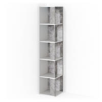 ECKREGAL Lio Beton 33.3 x 162.2 cm - Grau, Holzwerkstoff (33.3/162.2/33.3cm) - Vicco