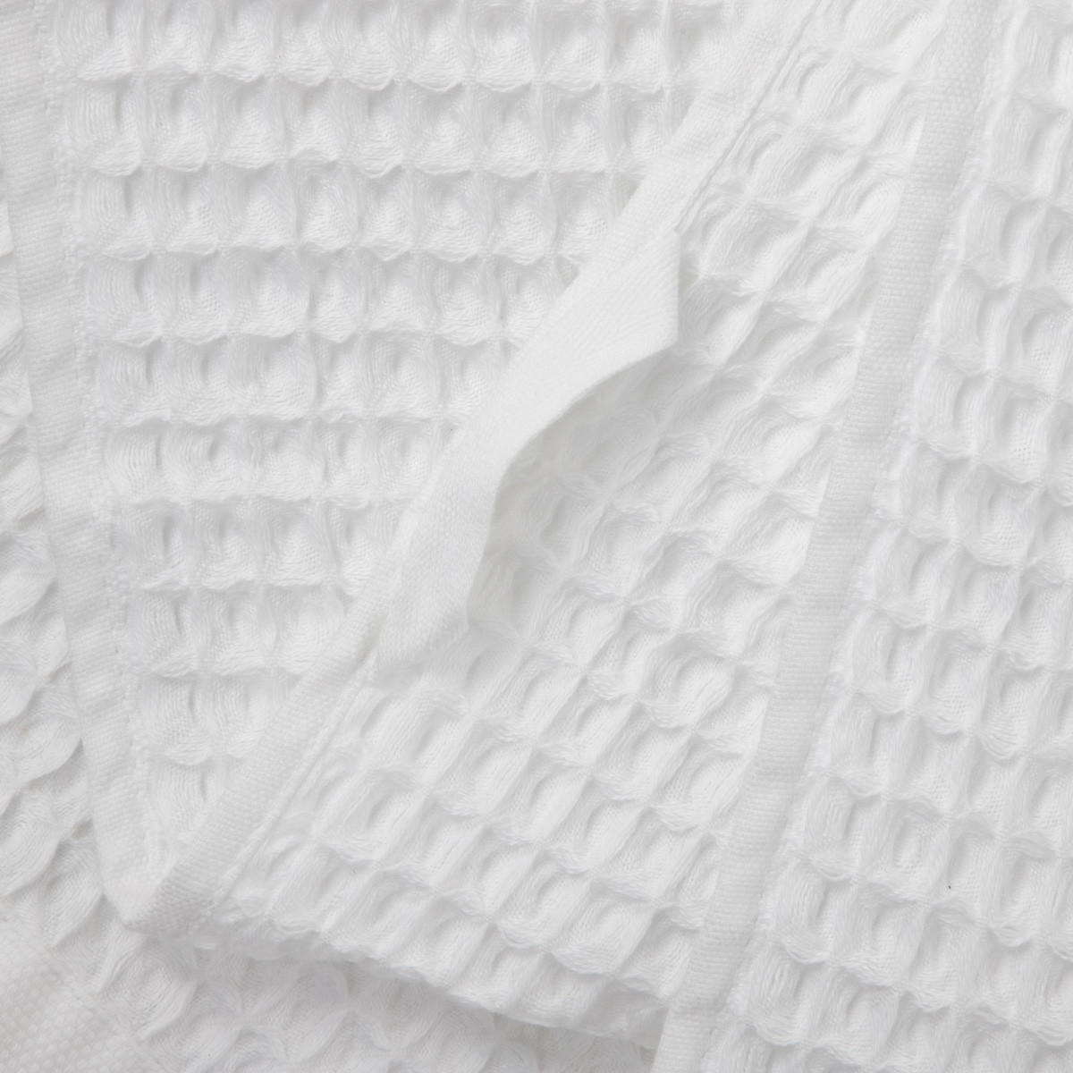 BADETUCH Vaffel weiß 50/90 cm - Weiß, Textil (50/90cm) - Homla
