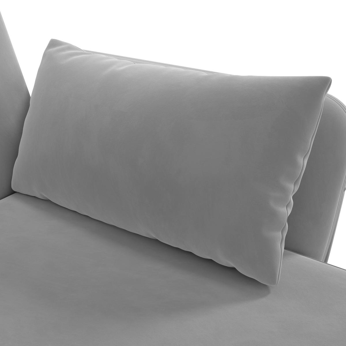 ECKSOFA aus Samt 191,5x130,5x80 cm in Grau mit Schlaffunktion - Grau, Textil (130.5/80/191.5cm) - Modfu