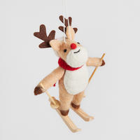 WEIHNACHTSDEKO Hängend RENISKATE, 9 x 14 cm, Braun, Christbaumschmuck, Weihnachtsbaumdekoration, Christmas, Xmas - Braun, Textil (9/7/14cm) - home&you