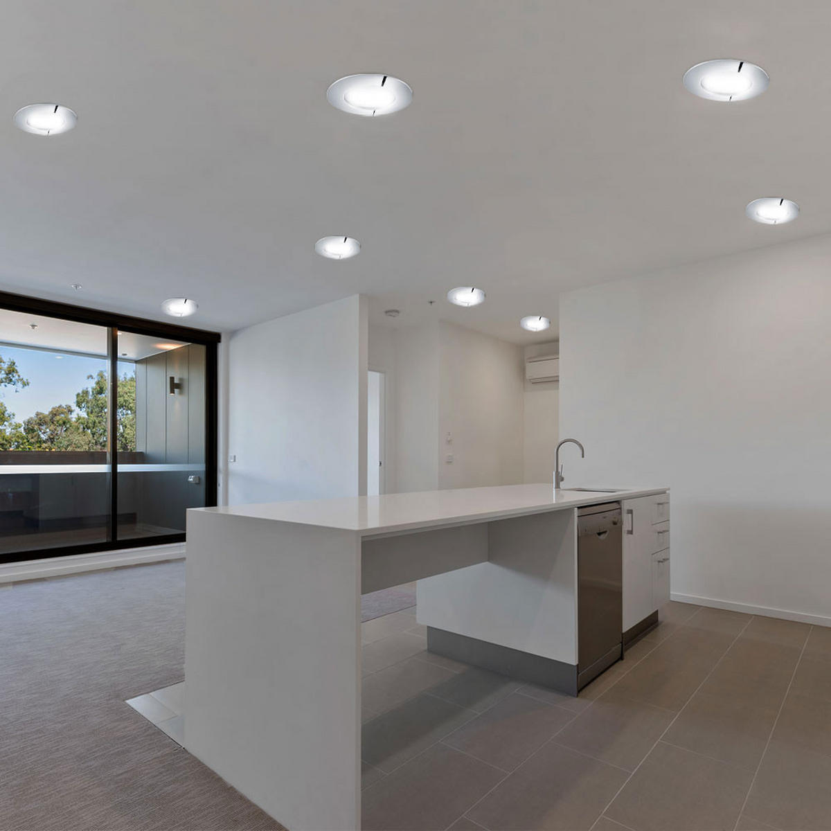 LED DECKENLEUCHTE Chrom Silber rund - Silberfarben, Kunststoff (10.2/10.2/4.5cm)