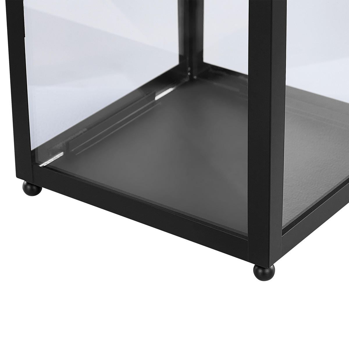 LATERNE Schwarz Lepar - Schwarz, Metall (17/30/17cm) - Beliani