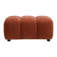 SITZHOCKER - 1 Person - stoff - terracotta Jutini - Terracotta, Kunststoff/Textil (92/45/84cm) - Vente-Unique