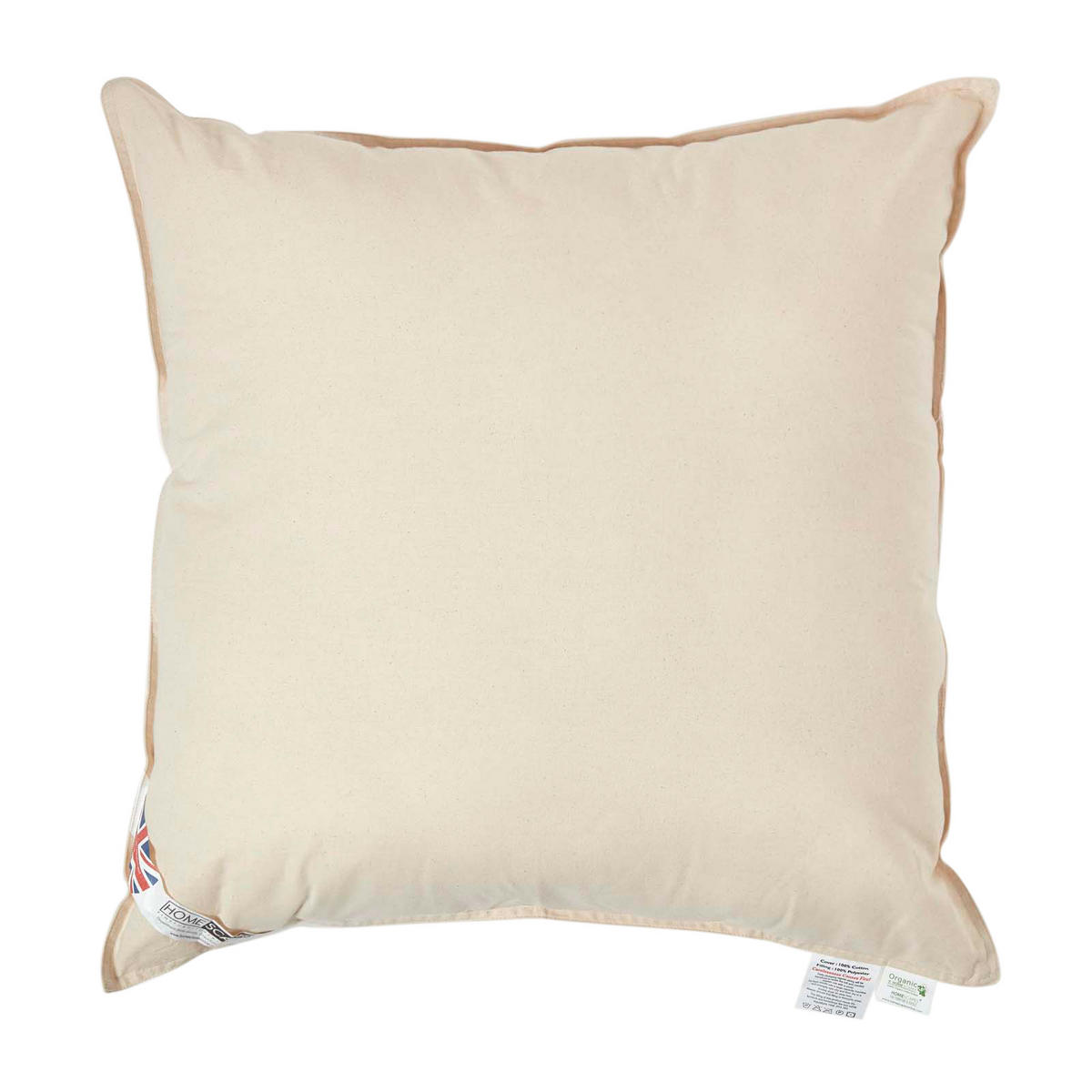 FÜLLKISSEN 60/60 cm – Bio-Baumwolle, Super-Mikrofaser-Füllung - Beige, Textil (60/60cm) - Homescapes