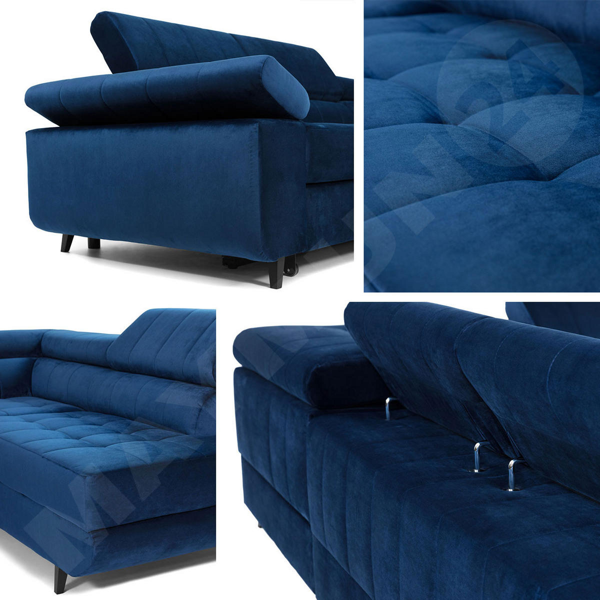 ECKSOFA Nord Premium, Seite: Links - Anthrazit/Gelb, Holz/Textil (264/203cm) - MIRJAN24