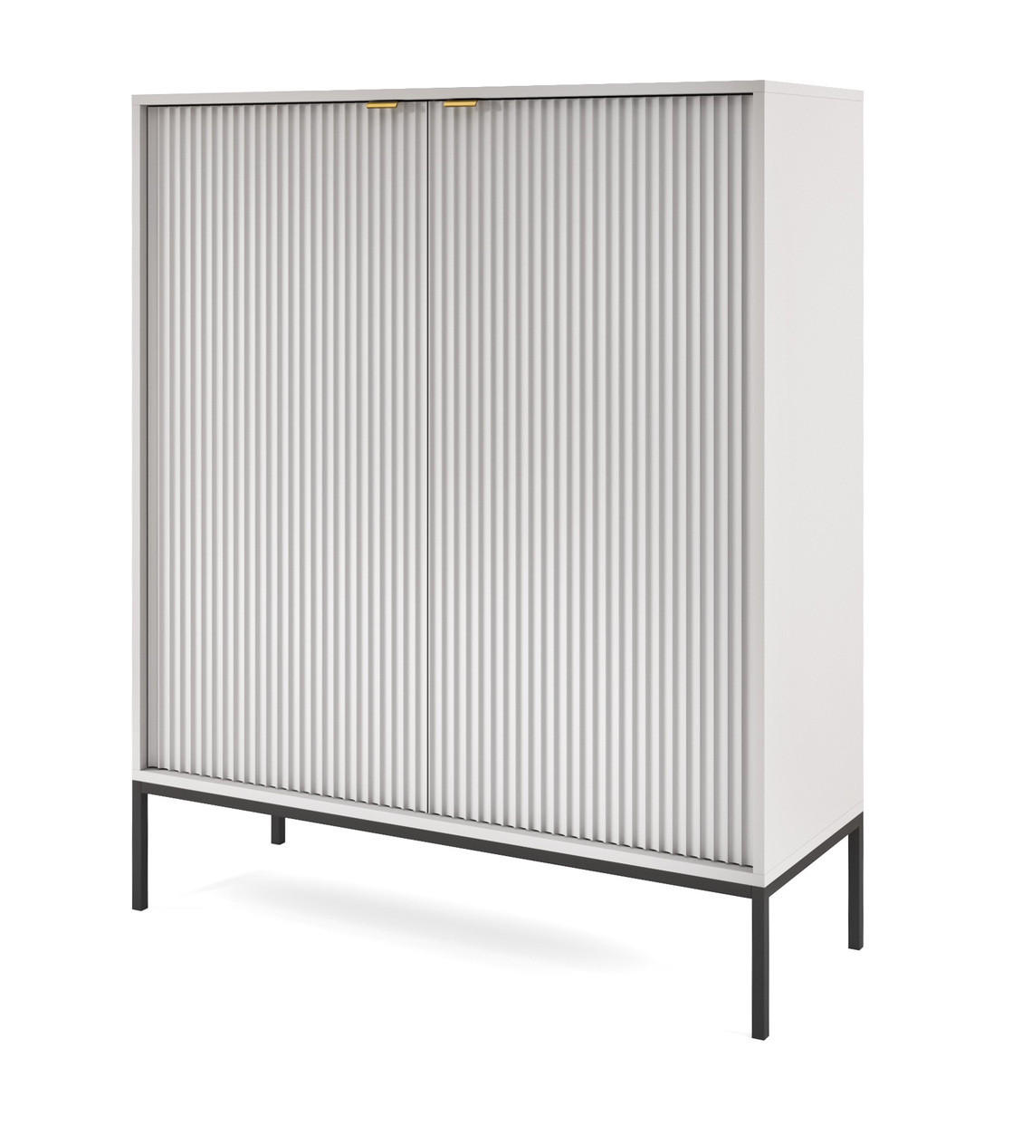 Emporius Sideboard Grau, Schwarz 104x125x39 cm