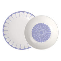 TAFELSERVICE Fleur Couleur Bleu 12er Set - Blau, Keramik (24/5.1/24cm) - Villeroy & Boch