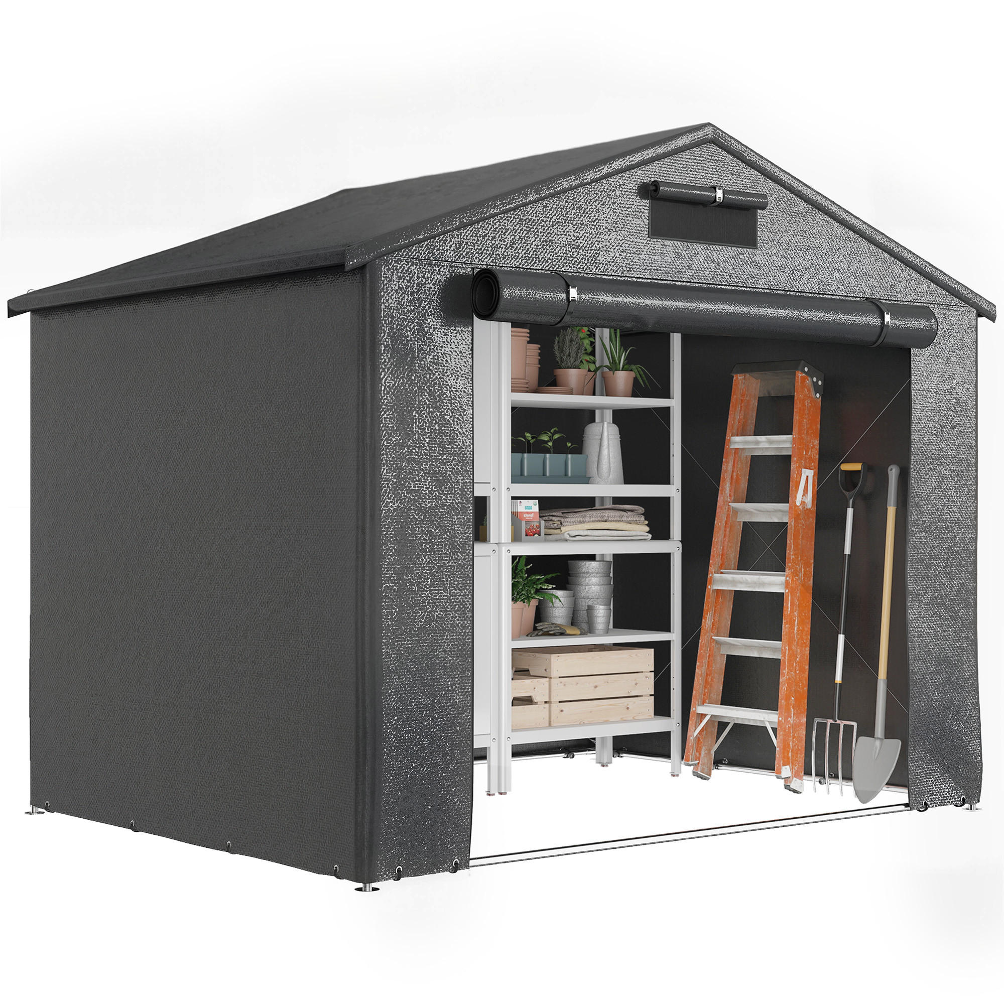 ComfortXL Zeltgarage Dunkelgrau 180x202x247 cm
