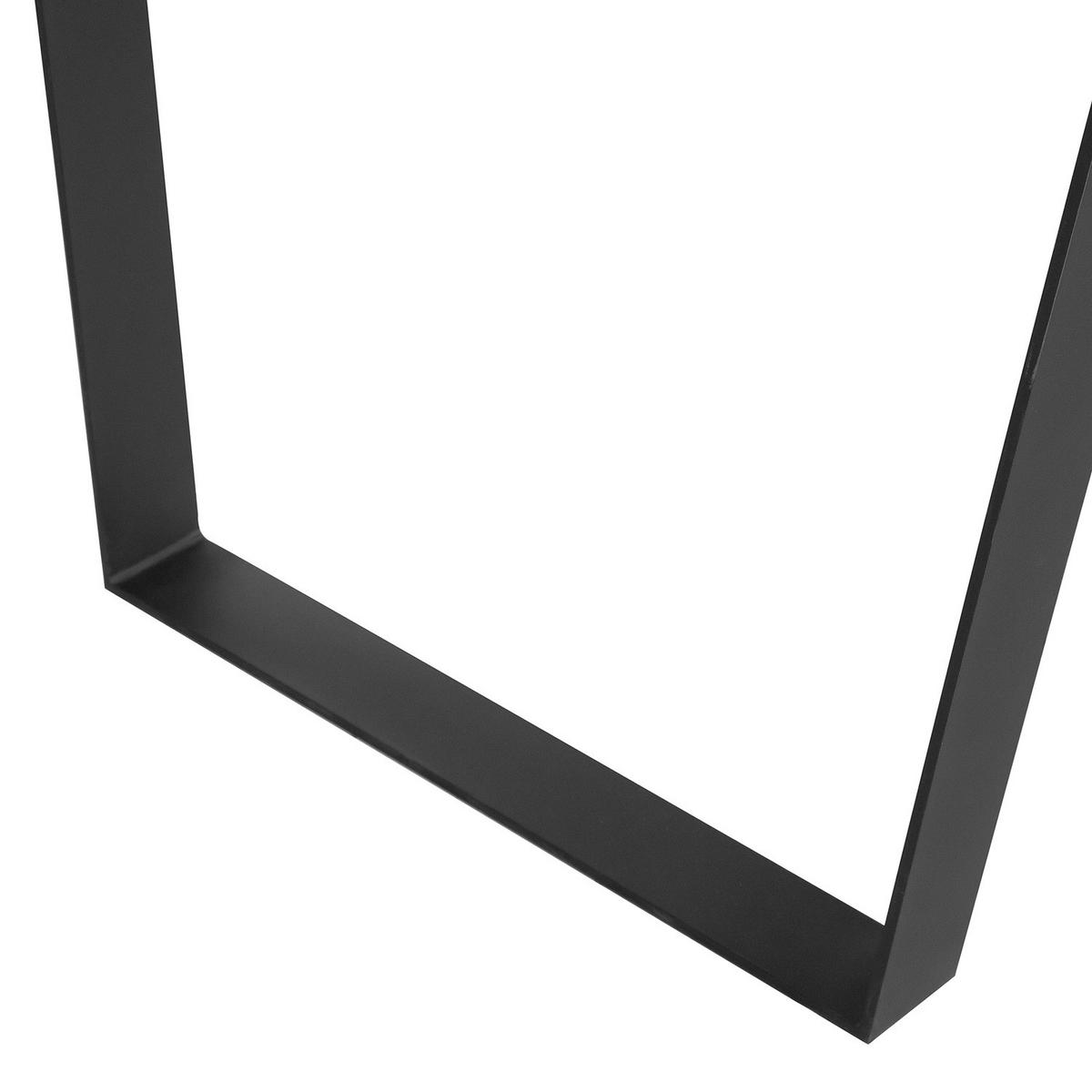 SCHREIBTISCH - Eiche Dekor / Schwarz - Eichefarben/Schwarz, Holzwerkstoff/Metall (80/160/80cm) - home24