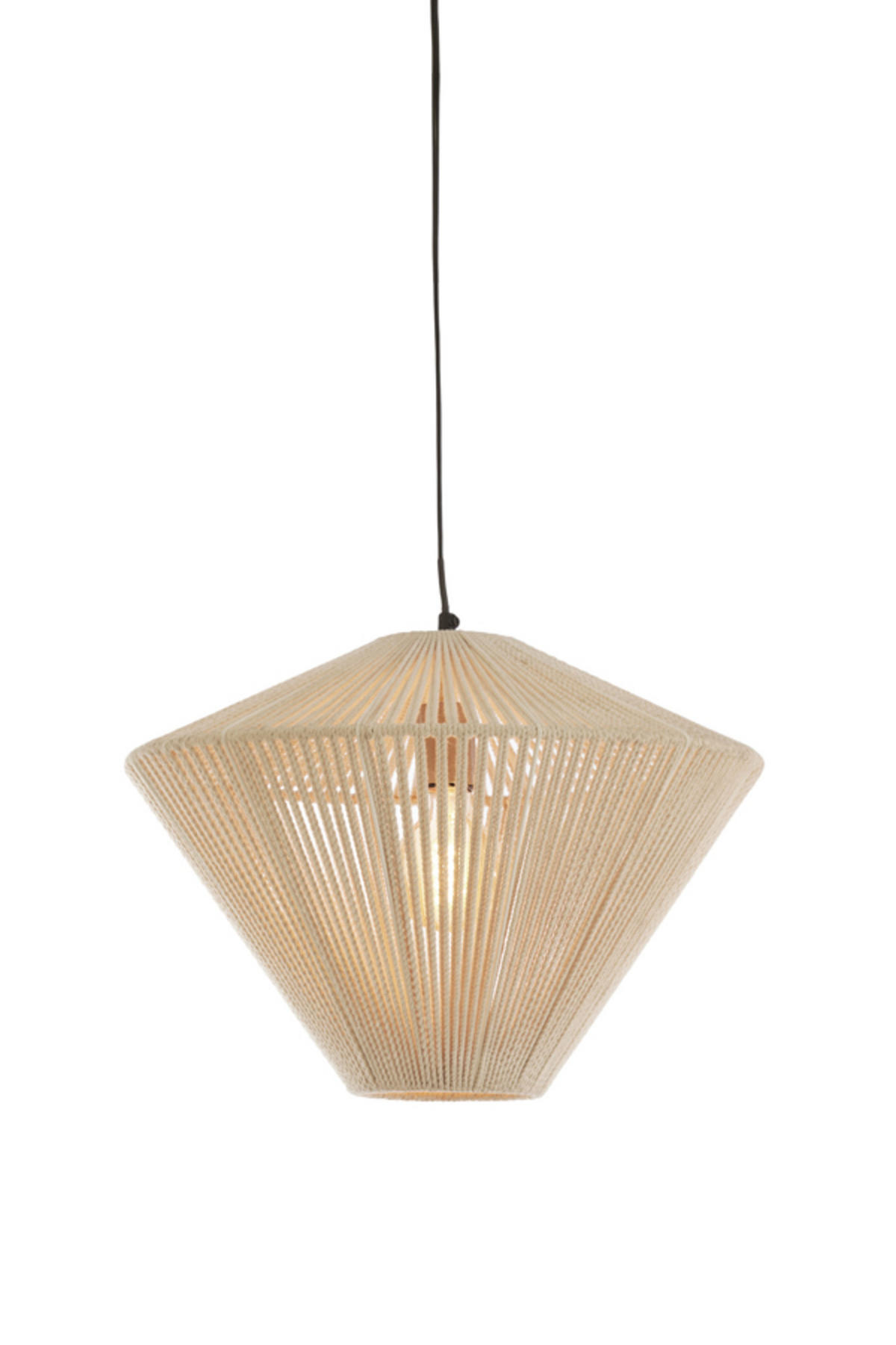 HÄNGELAMPE Felida Braun Ø42/32 cm - Braun, Textil (42/42/32cm) - Light & Living