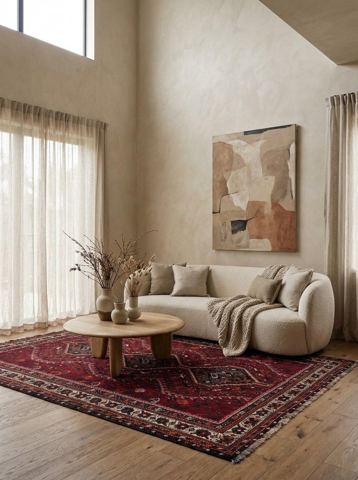 TEPPICH Gashgai Rot 203/164 cm Schurwolle - Rot, Textil (164/203cm) - Looma