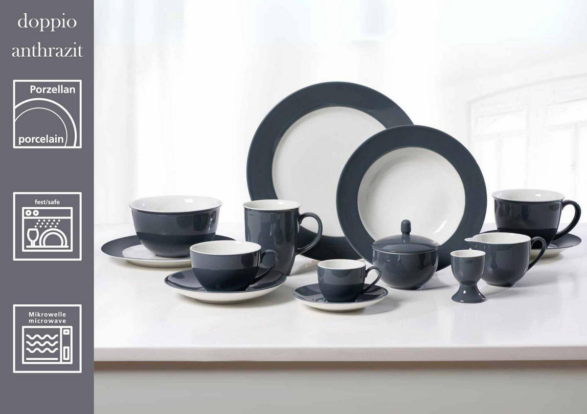 TAFELSERVICE Doppio bunt 12er Set - Multicolor, Keramik (1/1/1cm) - Ritzenhoff Breker