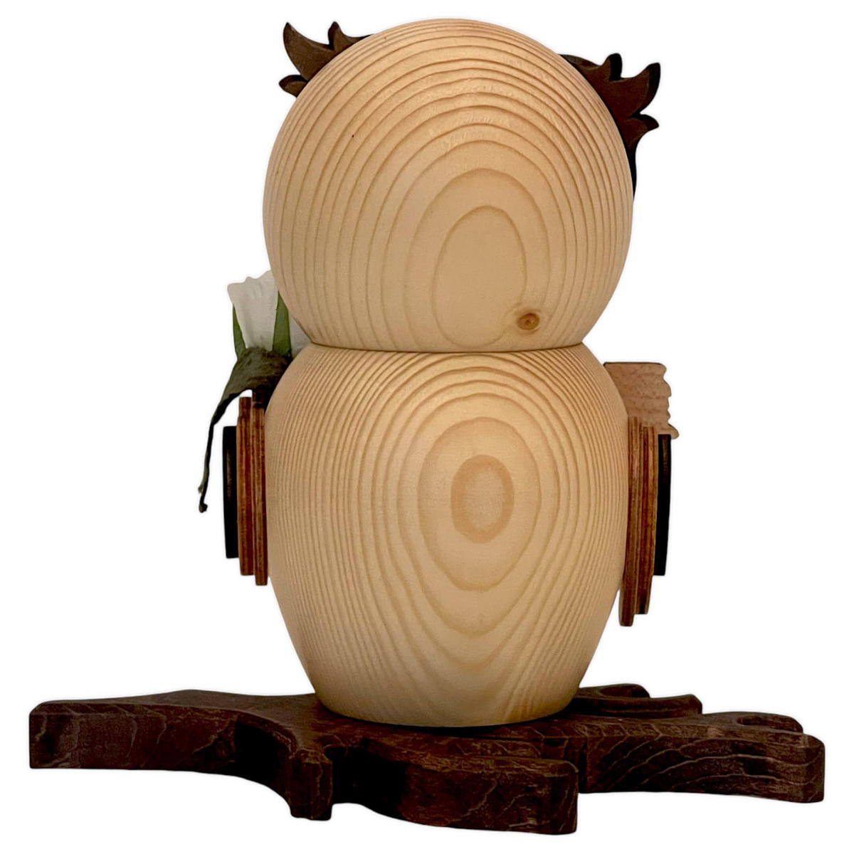 RAUCHFIGUR Eule mit Dankeschild 15 cm - Multicolor, Holz (10/15/10cm)