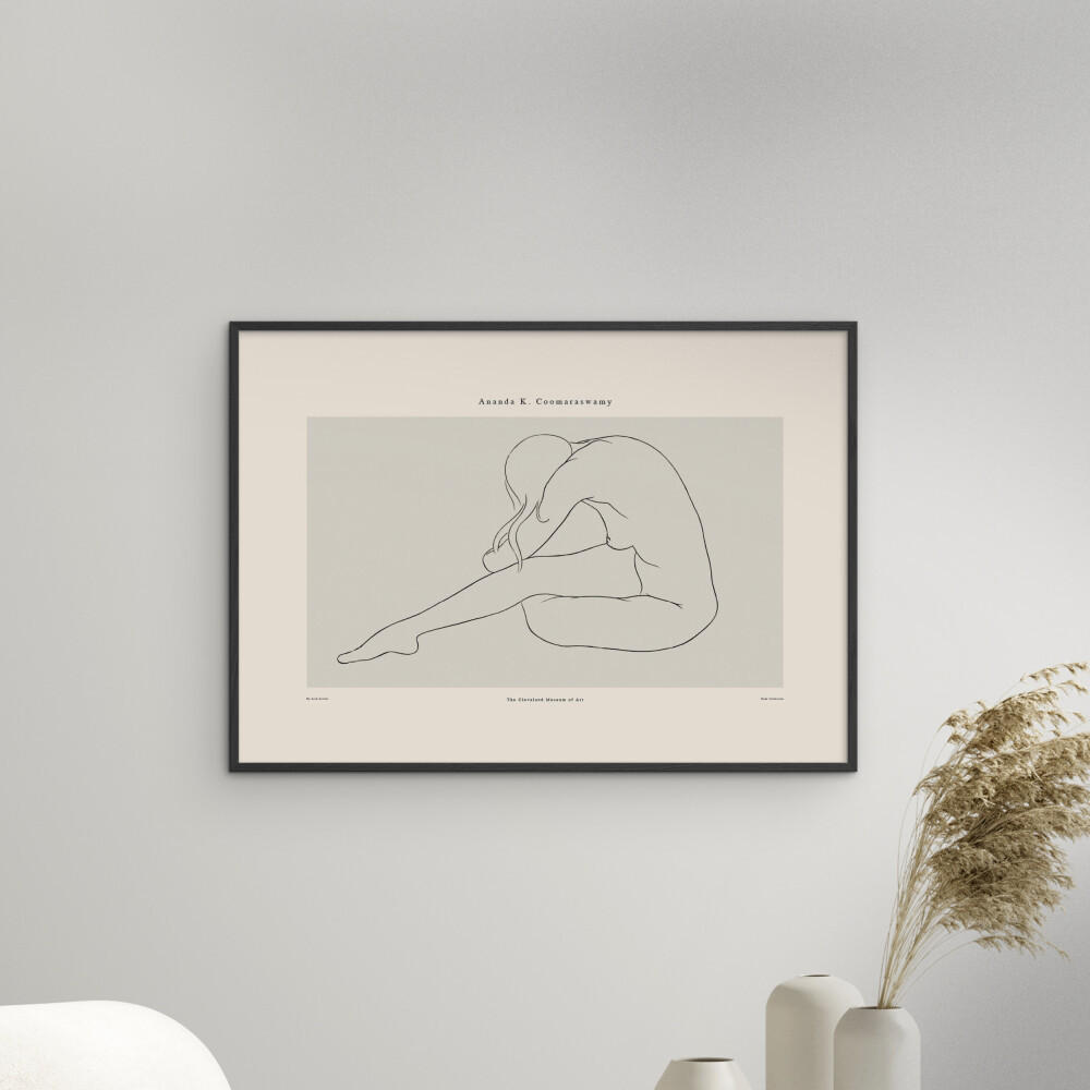 POSTER mit Rahmen Arch Atelier - Ananda 01 - Schwarz/Naturfarben, Holz/Papier (50/70cm) - Poster&Frame