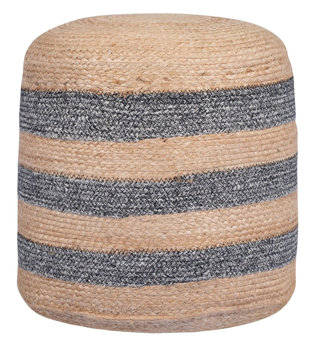 POUF Jute Braun - Braun, Textil (40/40/40cm) - Nordlys
