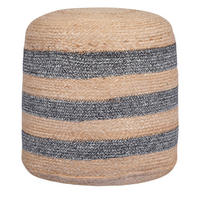 POUF Jute Braun - Braun, Textil (40/40/40cm) - Nordlys